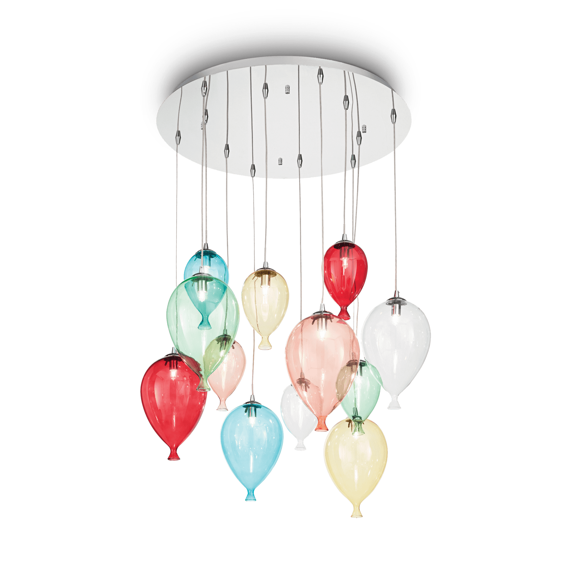 Ideal Lux CLOWN SP12 Κρεμαστό Φωτιστικό για 12 Λαμπτήρες G9 Πολύχρωμο 60x40x170εκ. 100951